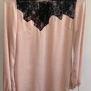 Long silk and lace top